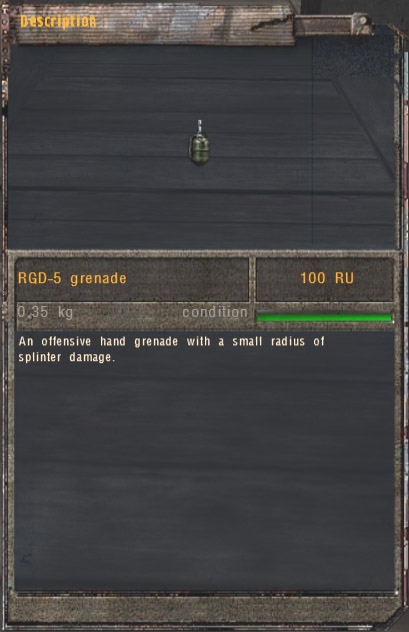 RGD-5 Grenade (Click image or link to go back)