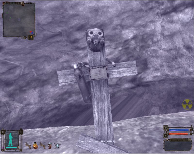 Stash: Secret stash under the cross (Click image or link to go back)